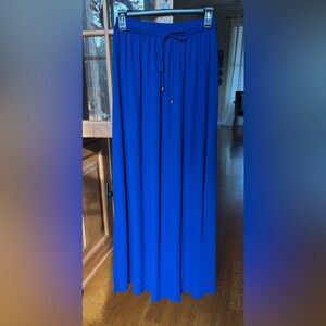 Zara Basics long skirt. Royal blue. Side slits and elastic waist. Size XS